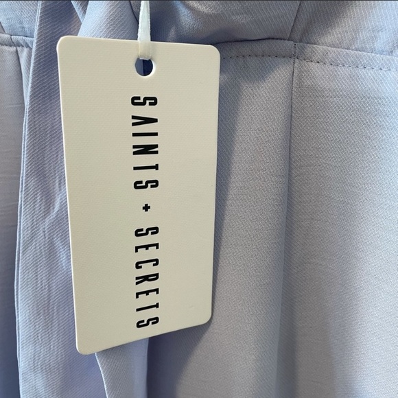 Saints & Secrets Baby Blue Flutter Dress NWT - Picture 9 of 15